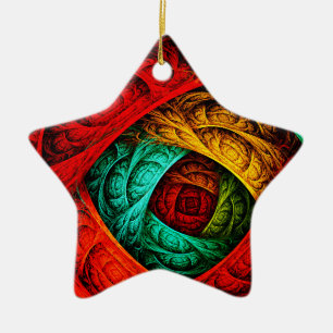 Kleurrijke Artistieke Moderne Abstracte Kunstpatro Keramisch Ornament