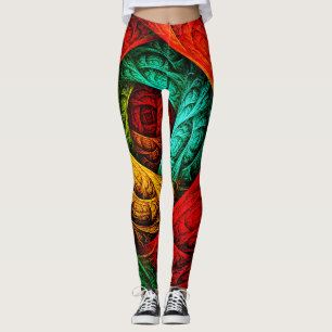 Kleurrijke Artistieke Moderne Abstracte Kunstpatro Leggings