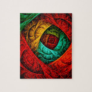 Kleurrijke Artistieke Moderne Abstracte Kunstpatro Legpuzzel
