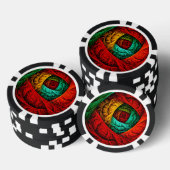 Kleurrijke Artistieke Moderne Abstracte Kunstpatro Poker Chips (Opstapeling)