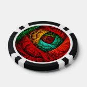 Kleurrijke Artistieke Moderne Abstracte Kunstpatro Poker Chips (Enkel)