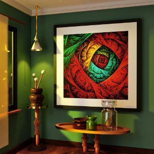 Kleurrijke Artistieke Moderne Abstracte Kunstpatro Poster