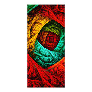 Kleurrijke Artistieke Moderne Abstracte Kunstpatro Reclamekaart