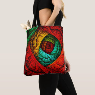 Kleurrijke Artistieke Moderne Abstracte Kunstpatro Tote Bag