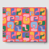 Kleurrijke Artistieke Moderne Abstracte Rode Vorme Gastenboek (Achterkant)