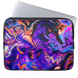 Kleurrijke artistieke patronen laptop sleeve