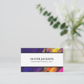 Kleurrijke Artistieke Penseelstreken Visitekaartje (Staand voorkant)