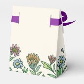 Kleurrijke Artistieke Scandinavische Bruidsdouche Bedankdoosjes (Achterkant)