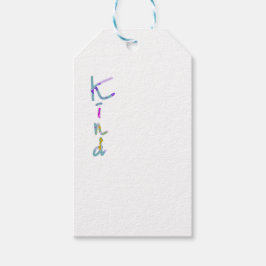 Kleurrijke Artistieke SOORT Typografie Inspirerend Cadeaulabel