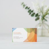Kleurrijke artistieke visitekaartje (Staand voorkant)