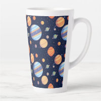 Kleurrijke Artistieke Weergave van Planeten en Ste