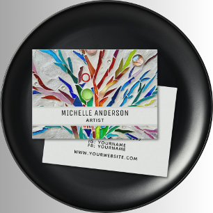 Kleurrijke Artist's Visitekaartje