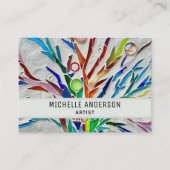 Kleurrijke Artist's Visitekaartje (Voorkant)