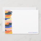 Kleurrijke Artsy Abstracte Kunst Uniek gepersonali Bedankkaart (Voorkant)