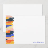 Kleurrijke Artsy Abstracte Kunst Uniek gepersonali Bedankkaart (Voorkant / Achterkant)