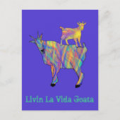 Kleurrijke artsy Goats die op het design van dinge Briefkaart (Voorkant)