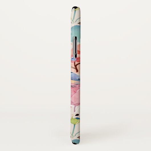 Kleurrijke Arty Birds and Flowers Waterverf Case-Mate iPhone Case (Achterkant / rechts)