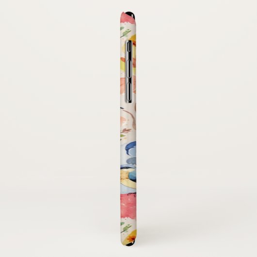 Kleurrijke Arty Birds and Flowers Waterverf Case-Mate iPhone Case (Achterkant/links)