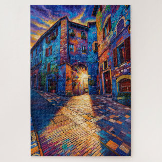 Kleurrijke Assisi Kunstpuzzel Stille Steeg Legpuzzel
