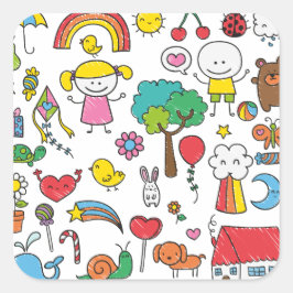 Kleurrijke Assorted Children's Drawing Sticker Sea
