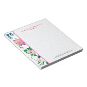 Kleurrijke Assorted Spring Flowers White Backgroun Notitieblok (Schuin)