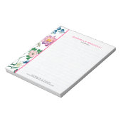 Kleurrijke Assorted Spring Flowers White Backgroun Notitieblok (Linkerzijde)