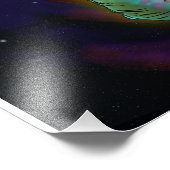 Kleurrijke astronaut die retro dromen uitreikt foto afdruk (Hoek)