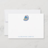  kleurrijke Astronaut en Moon Illustratie Bedankkaart (Voorkant)