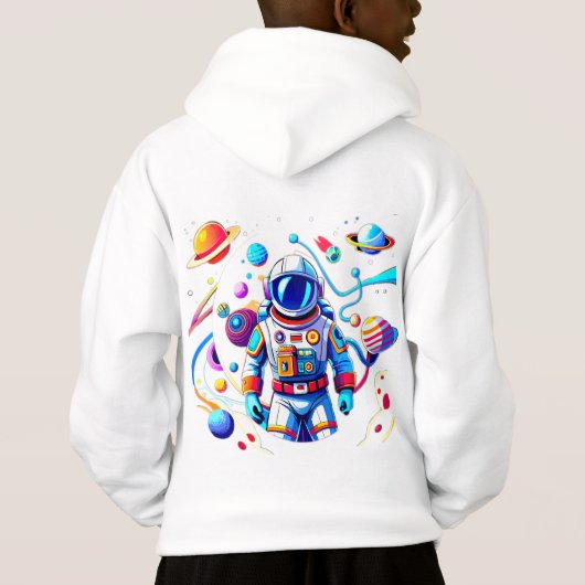 Kleurrijke Astronaut en Univers in Vette Kleuren (Achterkant)