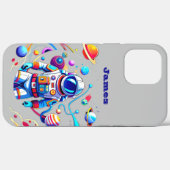 Kleurrijke Astronaut en Univers in Vette Kleuren Case-Mate iPhone Case (Achterkant (horizontaal))