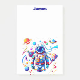 Kleurrijke Astronaut en Univers in Vette Kleuren Post-it® Notes