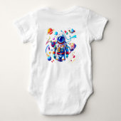 Kleurrijke Astronaut en Univers in Vette Kleuren Romper (Achterkant)