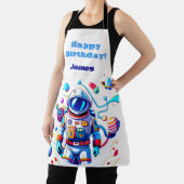 Kleurrijke Astronaut en Univers in Vette Kleuren Schort (Insitu)