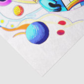 Kleurrijke Astronaut en Univers in Vette Kleuren Tissuepapier (Detail)