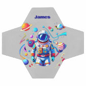 Kleurrijke Astronaut en Univers in Vette Kleuren Voetbal (Enkel)