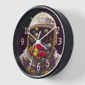 Kleurrijke astronaut in ruimte met bloemen | (Hoek)