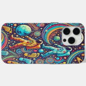 Kleurrijke Astronaut Spacewalk Patroon Case-Mate iPhone Case (Achterkant (horizontaal))
