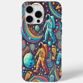 Kleurrijke Astronaut Spacewalk Patroon Case-Mate iPhone Case (Achterkant)