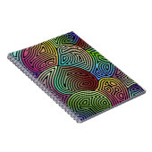 Kleurrijke asymmetrische abstracte vormen notitieboek (Rechterzijde)