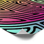 Kleurrijke asymmetrische abstracte vormen poster (Hoek)