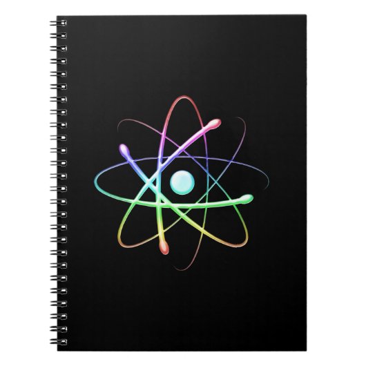 Kleurrijke Atom | Geek Gifts Notitieboek (Voorkant)