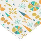 Kleurrijke Atomic Age Abstracte vormen Mid Century Korte Tafelloper (Hoek)