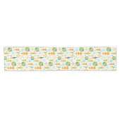 Kleurrijke Atomic Age Abstracte vormen Mid Century Korte Tafelloper (Horizontaal)