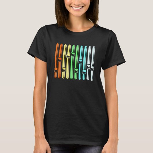 Kleurrijke Audio Engineer Geluid Vu Meter T-shirt (Voorkant)