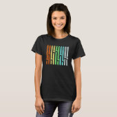 Kleurrijke Audio Engineer Geluid Vu Meter T-shirt (Voorkant volledig)