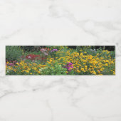 Kleurrijke August Gardens Waterfles Etiket (Enkel label)