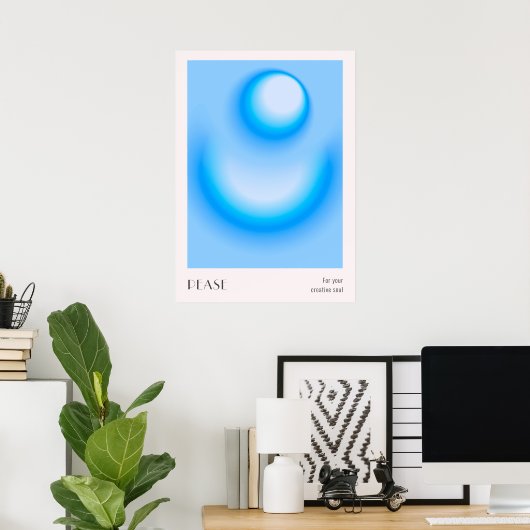 Kleurrijke Aura Effect Gradiënt Poster (Thuiskantoor)