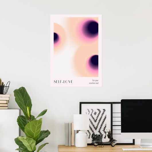 Kleurrijke Aura Effect Gradiënt Poster (Thuiskantoor)