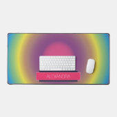 Kleurrijke aura gradiënt chique stijlvol roze bureaumat (Keyboard & Muis)