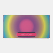 Kleurrijke aura gradiënt chique stijlvol roze bureaumat (Voorkant)